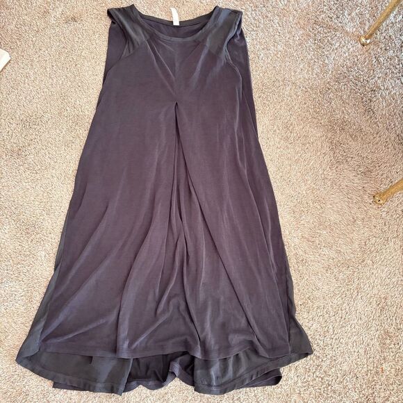 Free People Two Tone Flowy Mini Dress Gray/Black XS - Picture 1 of 4